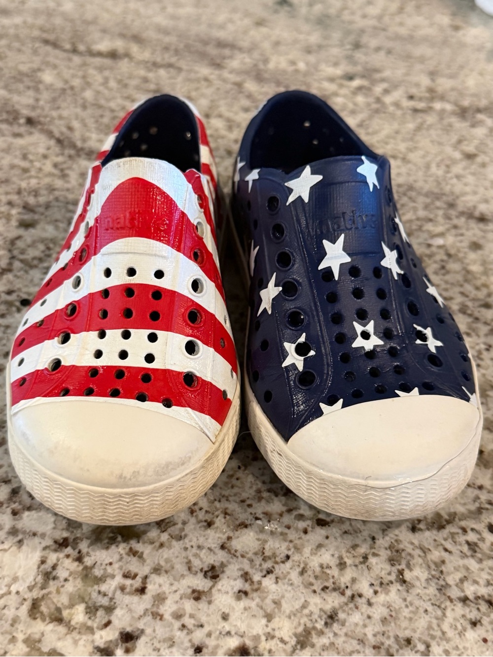 Native Kids American Flag Shoes - Red, White & Blue 4th of July - Picture 3 of 5